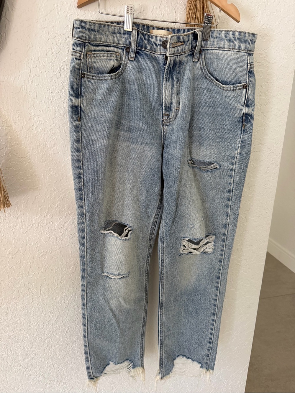 Altar'd State Light Blue Distressed Boyfriend Jeans